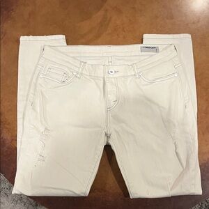 Mercer41 Women's Light Cream Skinny Jeans